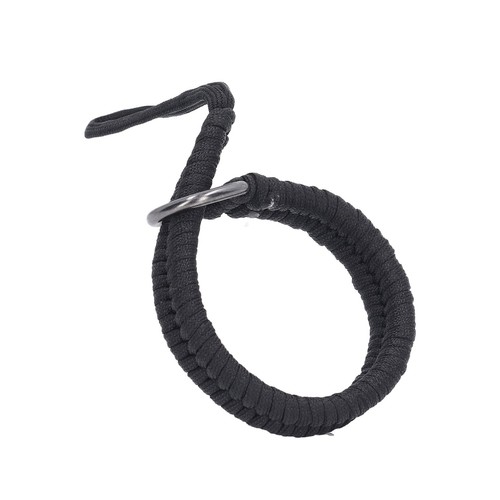 Black nylon camera wrist - black, hand