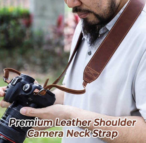 Genuine leather camera strap - leather,