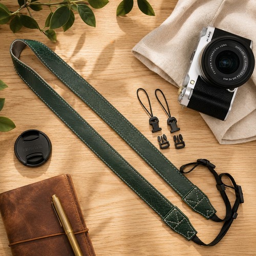 Khaki green camera neck strap - khaki,