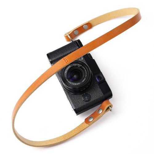 Leather camera strap thin - -,