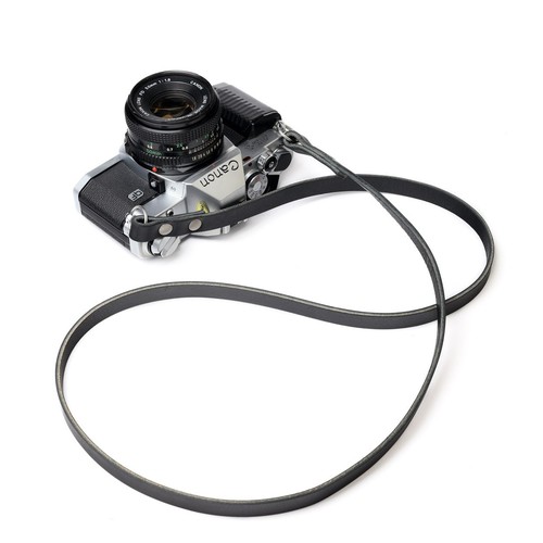 Thin leather camera - camera, strap
