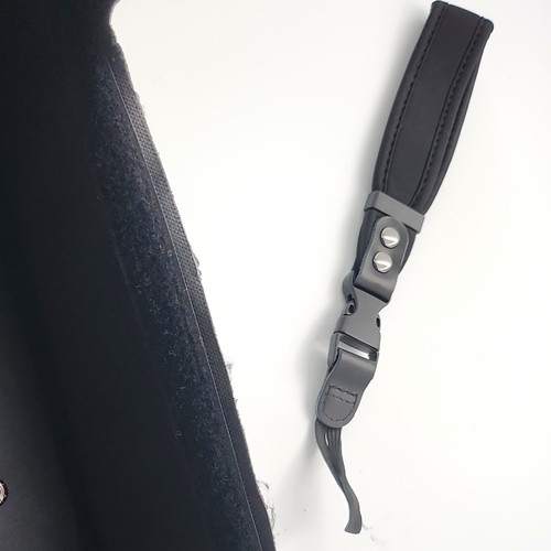 Black camera hand strap - camera,