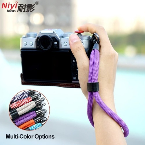 Black nylon rope camera - camera, hand